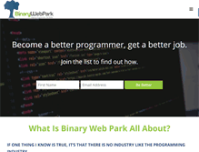 Tablet Screenshot of binarywebpark.com